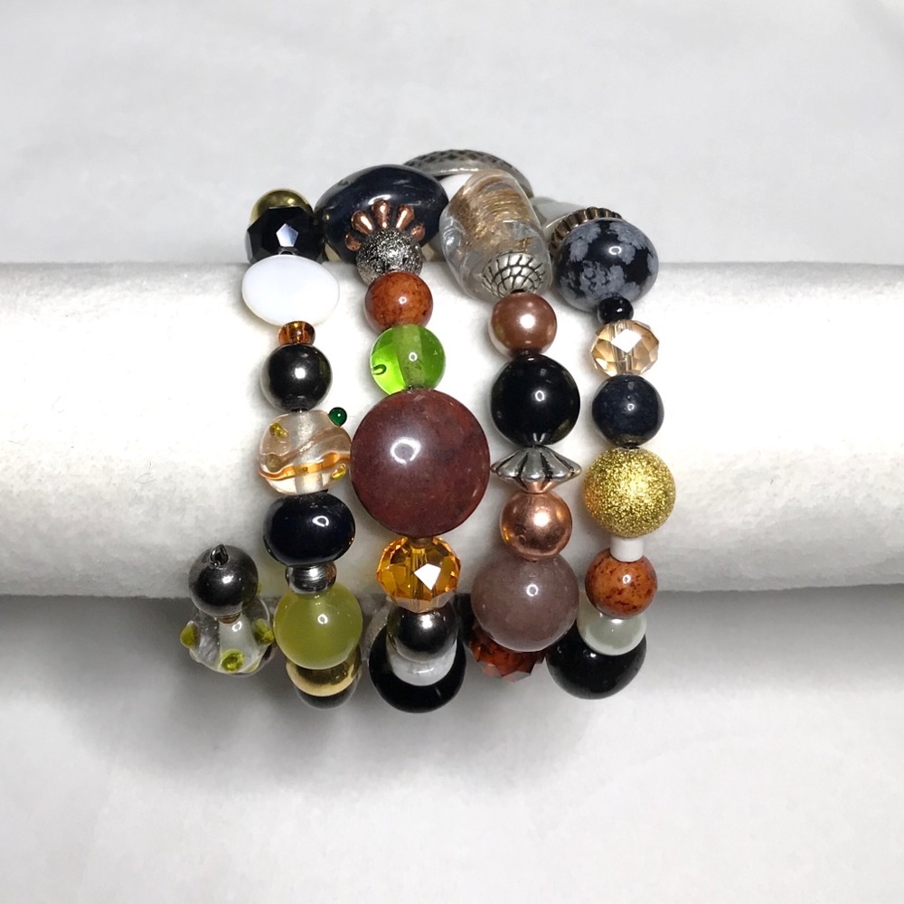 Handcrafted  Bracelet with Vintage & Modern Elements (NB46-4H) New Without Tags - Picture 4 of 10